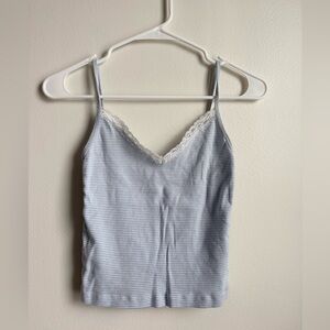 Brandy Melville Striped Lace-Trimmed Cami Top